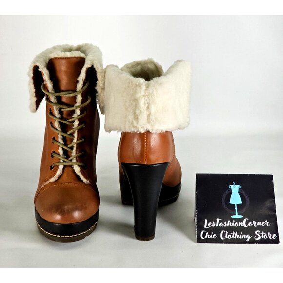 Kelsi Dagger Women's Tan Leather Ricci High Heel Boots Luggage Size 8.5 341 - Picture 12 of 16